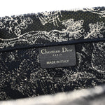 Canvas Embroidered Medium Dioriviera Toile De Jouy Reverse Book Tote Blue