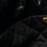 Shiny Calfskin Quilted Chanel 22 Black