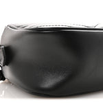 Calfskin Matelasse Monochrome Small GG Marmont Chain Shoulder Bag Black