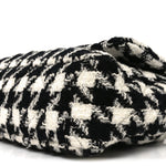 Tweed Quilted Maxi Chanel 19 Flap Black Ecru White