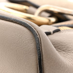 Suede Calfskin Mini Faye Backpack Motty Grey