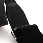 GG Supreme Monogram Azalea Calfskin Small Retro Interlocking G Wristlet Messenger Bag Black