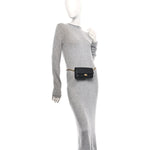 Aged Calfskin Quilted 2.55 Reissue Flap Belt Bag Clutch Black