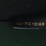 Canvas Embroidered Large Checkered Book Tote Black Green