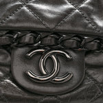 Calfskin Quilted Medium Chain Me Flap Grey