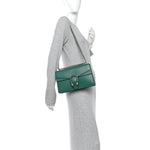 Dollar Calfskin Crystal Small Dionysus Shoulder Bag Emerald