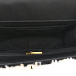Tweed Braided Calfskin Mini My Own Frame Flap Grey Black