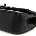 Lambskin Quilted Mini Top Handle Rectangular Flap So Black