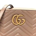 Calfskin Matelasse Small GG Marmont Chain Shoulder Bag Porcelain Rose