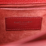 Grained Calfskin Medium Monogram Sunset Satchel Red