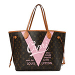 Monogram Sydney V Neverfull MM Rose Ballerine