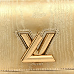 Calfskin Gravity Twist Shoulder Bag PM Gold