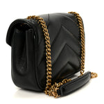 Lambskin Chevron Quilted Mini Loulou Black