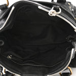 Calfskin Medium Paddington Satchel Black