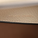 Textured Dollar Calfskin Web Small Diana Tote Bag Mystic White