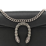 Dollar Calfskin Crystal Super Mini Dionysus Shoulder Bag Black