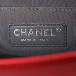 Calfskin Double Stitch Small Boy Flap Red