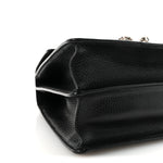 Dollar Calfskin Crystal Web Medium Dionysus Bamboo Top Handle Bag Black Black Diamond