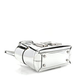 Mirror Laminated Nappa Maxi Intrecciato Mini Arco  Silver
