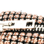 Mesh Crystal Rhinestone Mini Heiress Pouch Faded Neon Orange