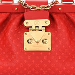 Calfskin Nanogram Embossed Clutch Red