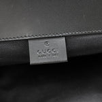 Soft GG Supreme Monogram Calfskin Web Double Buckle Backpack Black