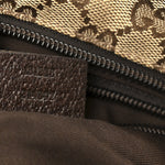 GG Monogram Small Web Handle Bucket Tote Dark Brown