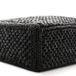 Raffia Calfskin Standard A4 Tote Bag Black