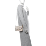 Damier Azur Pochette Felicie Chain Wallet Rose Ballerine