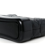Aged Calfskin Quilted Small Gabrielle Hobo Black