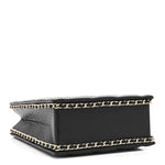 Caviar Quilted Evening Box Bag Black