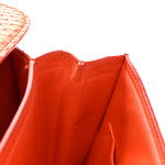 Snakeskin Medium Classic Box Flap Orange