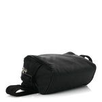 Nylon Jacquard Check Belt Bag Black