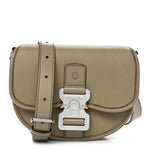 Grained Calfskin Mini Gallop Bag With Strap Beige