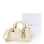 Lambskin Cannage Small Lady D-Joy Latte