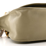 Calfskin Braided Medium Marcie Double Carry Slate Green
