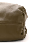 Smooth Butter Calf The Pouch Oversized Clutch Kaki Fondent