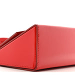 Brushed Calfskin Mini Geometric Clutch Bag Flame Red