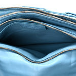 Woven Calfskin Viva Bow Shoulder Bag Blue