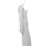 Lambskin Quilted Round Handle With Care Vanity With Chain White