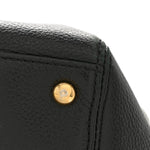 Calfskin Cerf Executive Shopper Tote Black