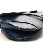 Calfskin Gradient Saddle Bag Indigo Blue