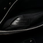 Grained Calfskin Embossed Python Small Sac De Jour Black