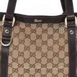 Monogram Medium Abbey Tote Dark Brown