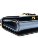 Metallic Nappa Quilted Medium Devotion Crossbody Bag Blue
