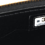 Lambskin Enamel Quilted Small Coco Hearts Vanity Case With Chain Black
