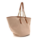 Canvas Calfskin Lauren Panier Tote Desert Dust