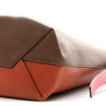 Shiny Smooth Calfskin Small Twisted Cabas Camel Brick