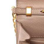Saffiano Chain Crossbody Bag Cipria