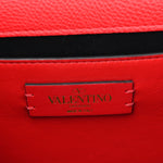 Grainy Calfskin Small VSling Shoulder Bag Red